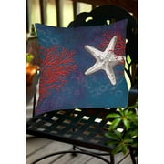 Thumbprintz Seastar Bay Starfish Indoor/ Outdoor Throw Pillow