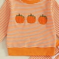 thumbnail image 4 of UAYOTSE Toddler Baby Boy Halloween Outfit Long Sleeve Pumpkin Tractor Embroidered Knit Sweatshirt and Pants Set,Sizes 6-12 Months, 4 of 7