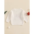 thumbnail image 6 of Toddler Kids Little Boy Girl Christmas Sweater 3 6 9 12 18 24 Months 2T 3T 4T 5T Letter Embroidery Long Sleeve Crew Neck Pullover Knit Tops for Winter Fall, 6 of 9