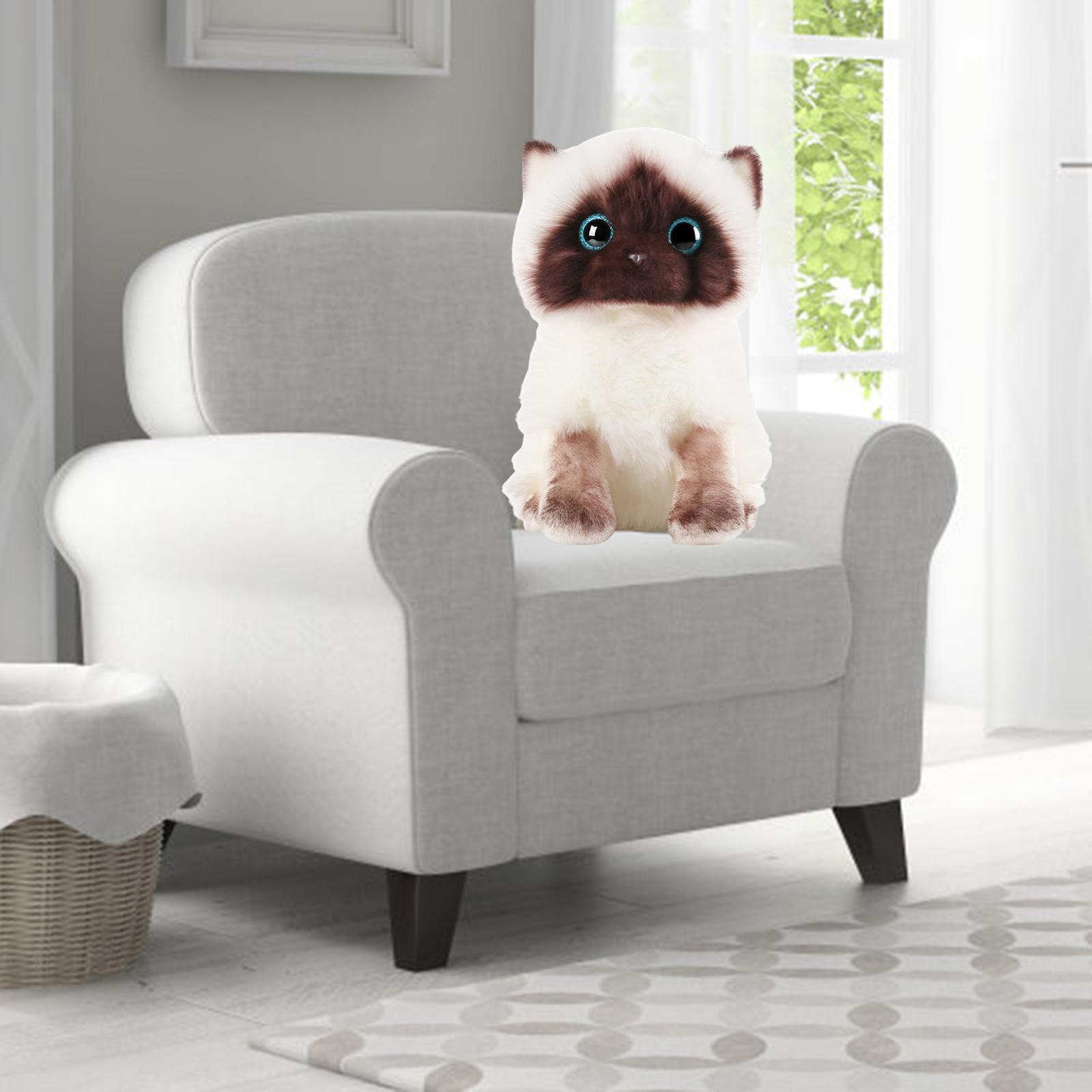 Peluche De Gato Realista De 50 Cm – Muñeco Suave Y Reclinable Ideal Para Aliviar El Estrés, Decorar El Dormitorio O Acompañarte En Viajes Y Siestas