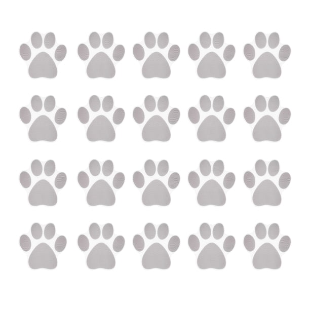20 pegatinas de huellas de perro para bañera, diseño de dibujos animados, autoadhesivas, para prevenir la entrada de agua (gris)