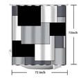 thumbnail image 5 of Cortina de ducha negra, juego de cortinas de ducha modernas, cortinas de ducha en blanco y negro para tela de baño, cortina de ducha gris, cortinas de baño geométricas, cortina de ducha decorativa, 72x72, negro Rojo Verde, 5 of 5