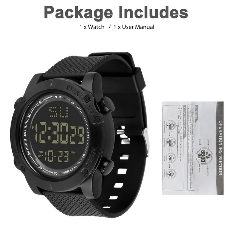 Relojes Deportivos Militares Para Hombre Sport Watch Digital Wrist  Stopwatch Men
