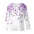 thumbnail image 4 of Blmnix Club Tops Cuffed Botanical Teacher Tees Long Sleeve V-Neck Shirts, 4 of 5