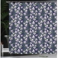 thumbnail image 3 of Ambesonne Floral Shower Curtain, Snowdrops Galanthus Flowers, 69"Wx84"L, Mauve Indigo and Green, 3 of 4