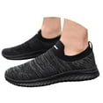 thumbnail image 3 of CAICJ98 Mens Slip On Shoes Fashion Knit Walking Shoes Workout Fitness Lightweight Cushion Breathable Casual Shoes Gym Sneaker for Men Grey,10, 3 of 6
