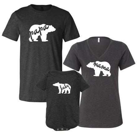 Mama Bear Baby Bear - Papa Bear Mama Bear Baby Bear T-shirt Gift Set Birthday Gift (Sold Seperately)