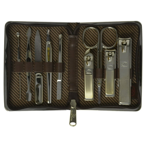 Three Seven 777 Stainless Steel Travel & Grooming set, Personal Care Tools with Case