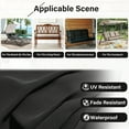 thumbnail image 4 of Pakunoda Porch Swing Cushions 47” X 40” X 5”, 2-3 Seater Bench Cushion with Backrest, Waterproof Replacement Outdoor Cushion with Tie, Black, 4 of 5