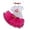 v#73Hot Pink209, variant on Girls Child Outfit Sets 3Pc Letter Print Short Sleeve Crew Neck Top & A Line Bow And Ruched Ruffle Trim Skirt With Cover Up Hairband For Summer Holiday Leisure Wear,Black,0-3 Months