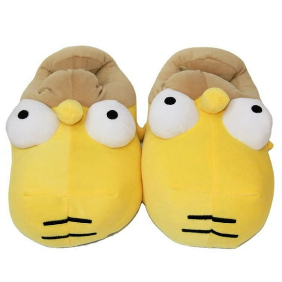 Cute Simpsons Slippers Toys Winter Warm Plush Shoes 11'' Long For Kids Youth Home