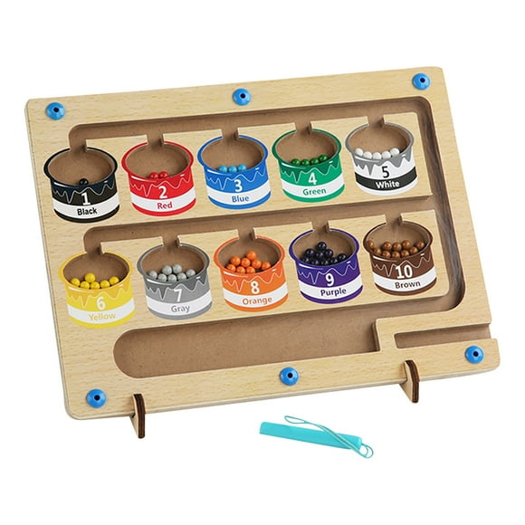 SIfdSeng Mystery Toys for Girls Bulk New Wood Color Classification and Counting Board Children's Walking Bead Game Learning Early Education Kindergarten Toys for Boys Thanksgiving Toys for Kids