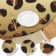 thumbnail image 4 of Gold and Brown Of Leopard Print Round Fitted Tablecloth with Elastic Edge,Dining Table Cover Waterproof,Outdoor Round Tablecloth for Camping,Dining,Indoor and Outdoor, 4 of 7