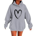thumbnail image 1 of Chandails à Capuchon pour Femmes Sevevn Mode Décontractée Imprimée Manches Longues Blouse Sweat à Capuche, 1 of 4