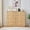 Fluted-8 drawer Natural, variant on Wirrytor 3 Drawer Fluted Bedroom Dresser with Curved Sides, Modern Chest of Drawers, Wood Closet Storage Organizer for Living Room Hallway, Green