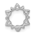 thumbnail image 3 of 14K White Gold Charm Pendant Diamond Round Fancy Circle Chain Slide, 3 of 4