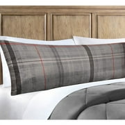 Body Pillow, Grey Plaid