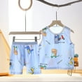 thumbnail image 2 of FAOWME Child Girls Summer Outfits Sleeveless Tank Tops Outfits Toddler Kids Soft Comfortable Home Casual Outfits For Ages 0 7 Clothes Sets Comfort O-Neck Dailywear, 2 of 3