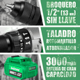 thumbnail image 3 of Set Taladro Bloosom  Rotomartillo 1/2'' Con 3.0ah Batería Bolsa herramientas Verde, 3 of 4