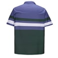 thumbnail image 4 of pstuiky camisetas para hombre, Blusa informal de manga corta con cuello vuelto y botones con costuras a rayas para hombre camisas casuales para hombre xxl, 4 of 5
