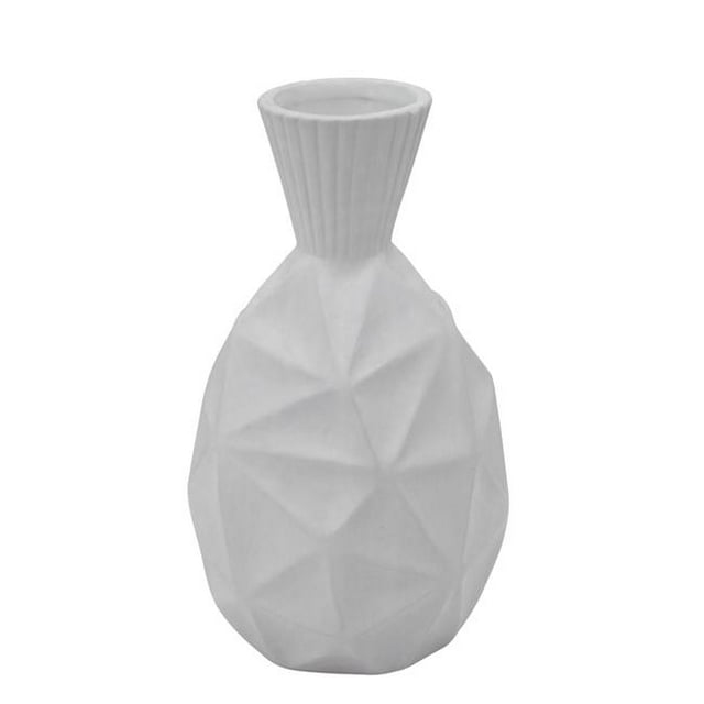 Sagebrook Home 15851-02 Vase Olpe Texturé de 13 Po&44; Blanc