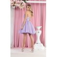 thumbnail image 3 of May Queen MQ1952 Juniors Womens 3D Floral Applique Corset Back Mesh Short Prom Dress, 3 of 10
