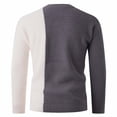 thumbnail image 4 of Men's Mock Turtleneck Sweater Color Block Ribbed Knit Thermal Pullover for Fall and Winter Casual Wear, Ideal for Christmas Parties,Gray,3XL, 4 of 5