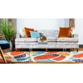 thumbnail image 3 of Unique Loom Crab Positano Rug Rust Red/Beige 4' 1" x 6' 1" Rectangle Geometric Beach/Nautical Perfect For Living Room Bed Room Dining Room Office, 3 of 8