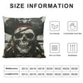 thumbnail image 5 of Shiartex Throw Pillow Cover Cool Pirate Skull Home Decor Pillowcase for Sofa White, 5 of 5