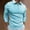 Light Blue, variant on Mens Long Sleeve Shirts Casual Soild Zipper Top Turn Down Collar Top Fashion Casual Blouse Tops