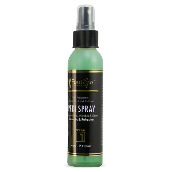 FOOTSPA - Pedi Spray Antiseptic, Mint & Eucalyptus - Refreshing Foot Care - 4 Ounces