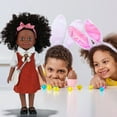 thumbnail image 4 of kcavykas Fun Toys for Kids Black 10 Inch Black Baby Dolls for 3 4 5 6 Years Old Girls with Curly Hair Pet Dogtoy Small Baby Dolls for Toddlers Kids and Girls Holiday Birthd, 4 of 9
