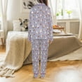 thumbnail image 3 of Lotusprinthandmade Cute Bookish Ghost Halloween Graphic All-over Print Satin Pajamas Set (M), bookish ghost pajamas, 3 of 7