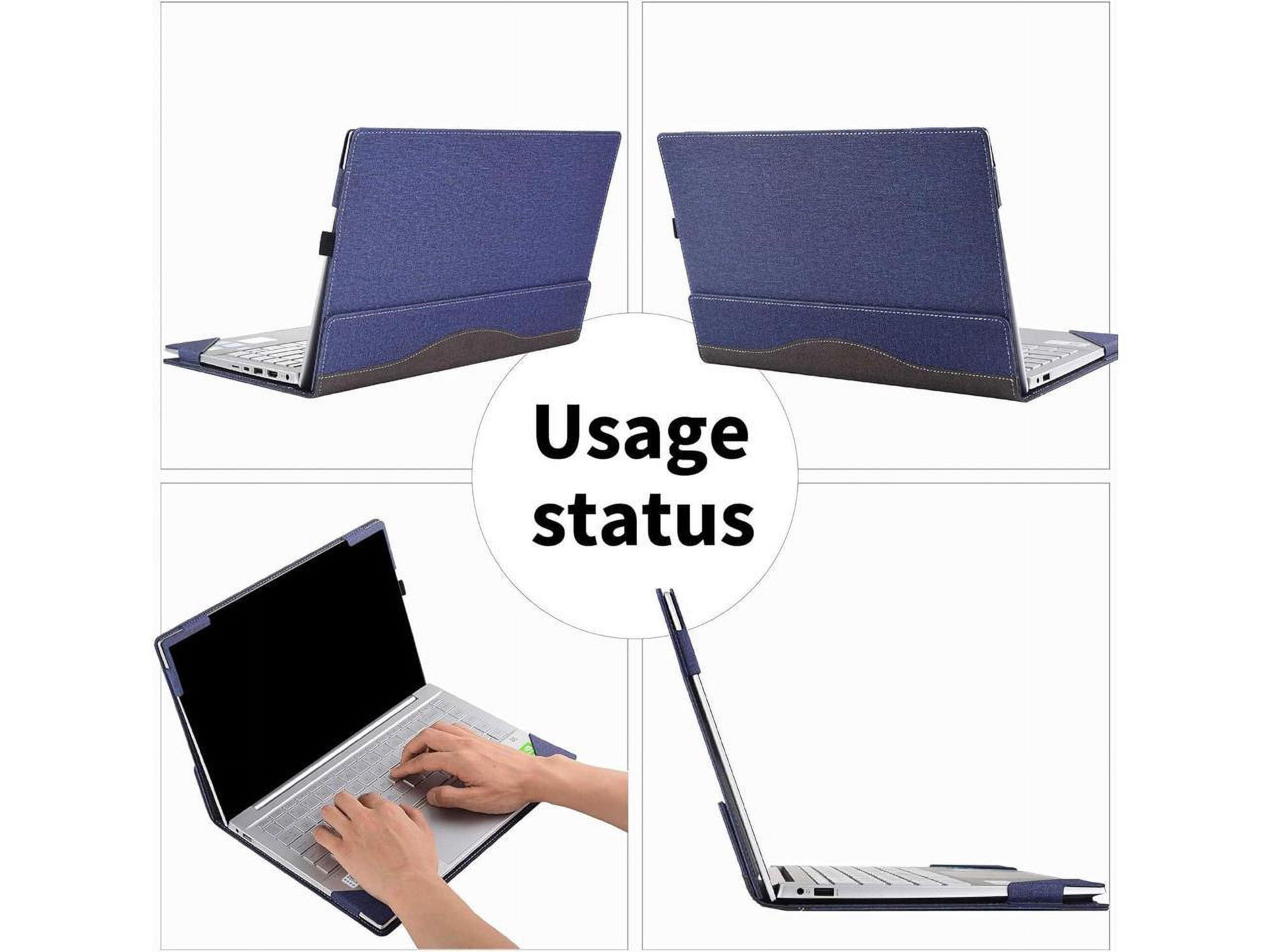 Case Cover for 14 inch HP Laptop 14-ep 14t-ep 14z-em 14-em & Hp Pavilion Laptop 14-dv 14-ec 14z-ec, PU Leather Notebook PC Sleeve Protective Bag Accessory
