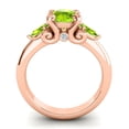 thumbnail image 4 of Diamond-Capitals 2.50 Carat New Round Cut Peridot Gemstone Engagement Ring for Fiancee 18K Rose Gold Size 4, 4 of 8