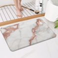 thumbnail image 4 of White Marble Rose Gold Line Pattern Bathroom Rugs Mat,Non Slip Microfiber Bathroom Rug,Rubber Backing,Soft Bathroom Mats for Bathroom Floor,Tub and Shower,17x27in(43x68cm), 4 of 5