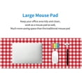 thumbnail image 6 of Red Checkboard Large Mouse Pad 31.5 x 11.8in Gaming Keyboard Mouse Mat Desk Keyboard Pad for Work, Play, Office, Home with Non-Slip Rubber Base Stitched Edges, 6 of 6