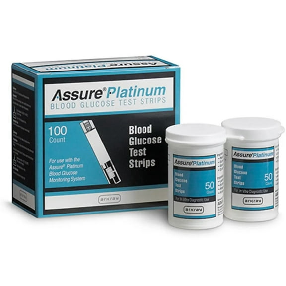 Assure Platinum Blood Glucose Test Strips, Automatic Coding, 100 Strips, 1 Pack