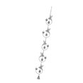 thumbnail image 1 of Campana de viento con forma de colibrí, cadena de lluvia decorativa, desviador de agua, para porche, aleros exteriores, drenaje, jardín, decoración Plata, 1 of 8