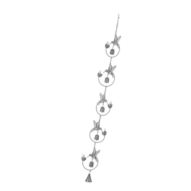 koolsoo Hummingbird Rain Chain Metal 4.2 Ft Length Wind Chime for Garden Courtyard Outdo