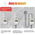 thumbnail image 3 of Calentador de Agua Instantáneo Ducha Baño Grifo Enchufe Caliente 3500W Pantalla Digital para Casa Campo . UU., 3 of 5