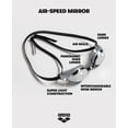 thumbnail image 3 of Gafas de natación ARENA Air-Speed Antivaho Racing, unisex, plateadas y negras, 3 of 8