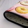 thumbnail image 5 of Yellow Pink White Donut Print Shaggy Area Rug, Rugs for Living Room Bedroom Non Slip Door Mat Indoor Carpet Machine Washable Nursery Home Decor Floor Mats for Entryway 60x39in-#, 5 of 5