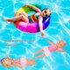 thumbnail image 5 of Juguete de bañera de agua eléctrica para niños, juguetes flotantes de piscina de inducción a prueba de agua, lindas muñecas decorativas en miniatura para niños y niñas de más de 3 años, 5 of 7