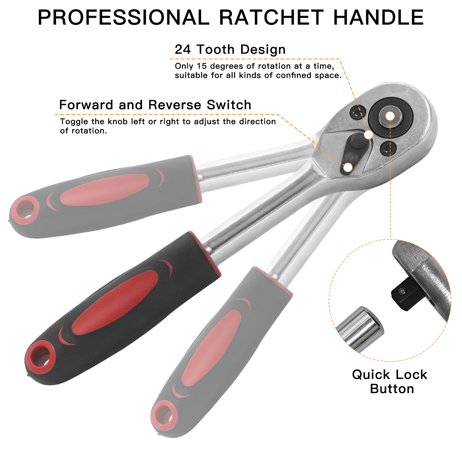 ENROSLU 46-Piece Socket Ratchet Wrench Tool Kit photo 5
