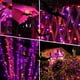 thumbnail image 5 of Cadena de luces LED Kemooie 300 de 30 m, color naranja y morado, resistente al agua, 5 of 7