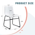 thumbnail image 2 of Retro White PU Leather Chairs with Black Metal Frame - Modern Minimalist & Industrial Style Seating for Dining Room, Office, Cafe - Easy Clean, Space-Saving Design (Set of 4), 2 of 9