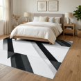 thumbnail image 3 of ODIKA 6'x9' Ultra-Soft Area Rug, Herringbone Abstract Zigzag Interlocking Geometric Shaggy Patterned None Washable, Bare feet friendly, Silk-Touch for Guest Room, Bedroom, 3 of 7