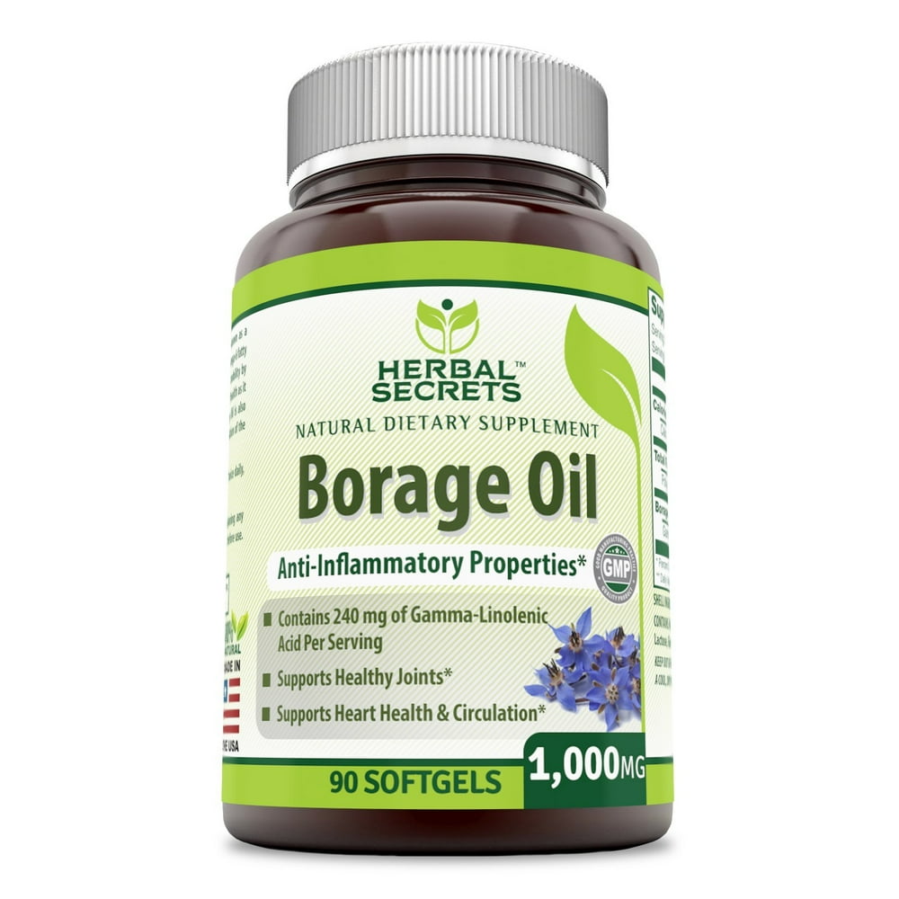Herbal Secrets Borage Oil 1000 Mg 90 Capsules