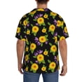 thumbnail image 5 of Cauagu Daisies Flowers Men's Short Sleeve Button Down Hawaiian Shirt for Men Bowling Shirts Casual Summer Beach Shirt,XX-Large, 5 of 6